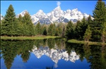 Reflection of the Grand Tetons from Schwabacher Landing - just wish that cloud went away!